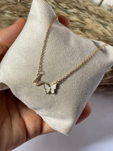 Butterfly in White Necklace